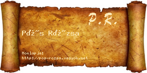 Pós Rózsa névjegykártya