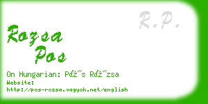 rozsa pos business card