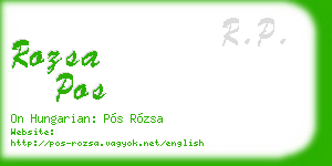 rozsa pos business card